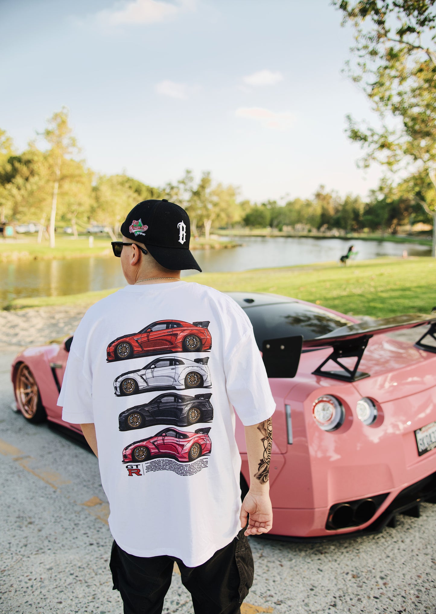 WHITE GT-R TEE