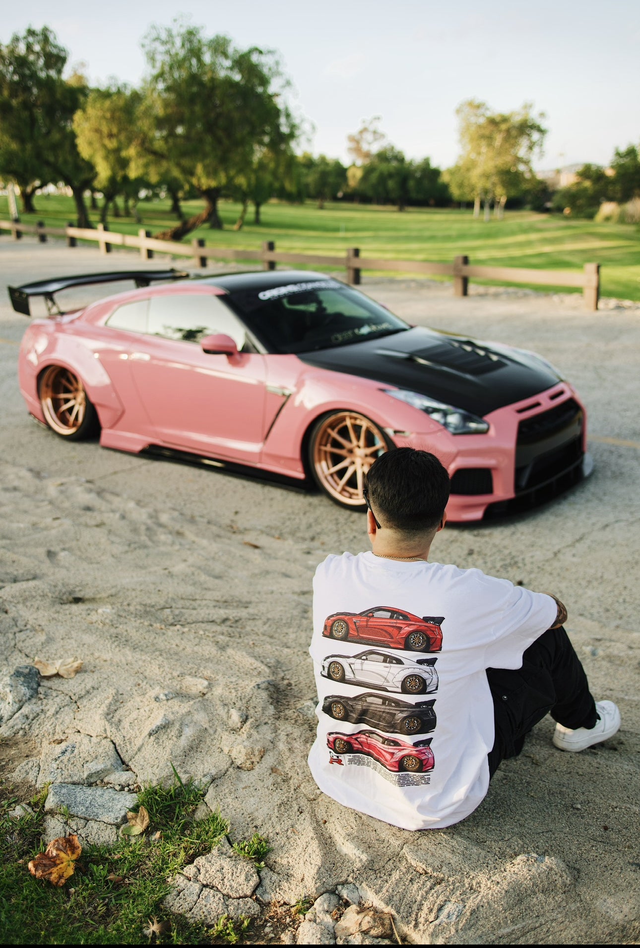 WHITE GT-R TEE