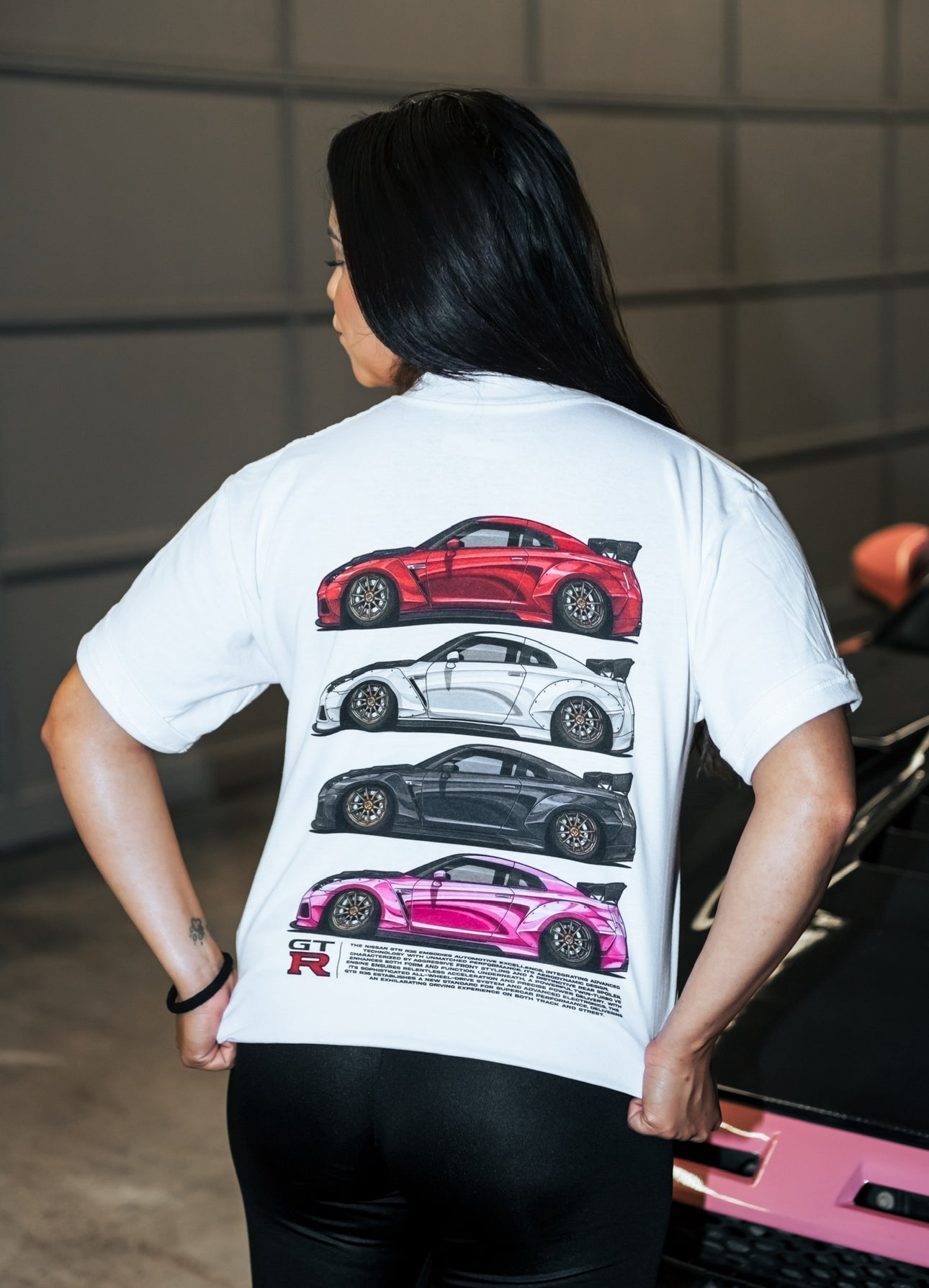 WHITE GT-R TEE